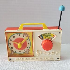 Fisher Price Toys Radio Clock 1964 Hickory Dickory Dock Vintage Works 107